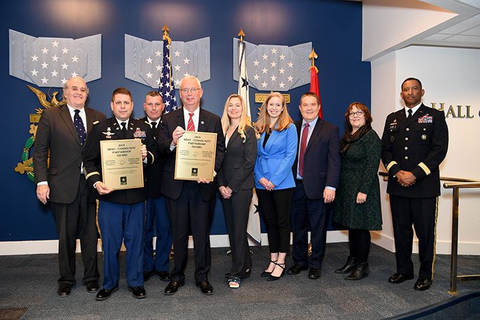 NVRC Community, Military, and Federal Facility Partnership and Fort Belvior receive United States Army's 2019 Community Partnership Award